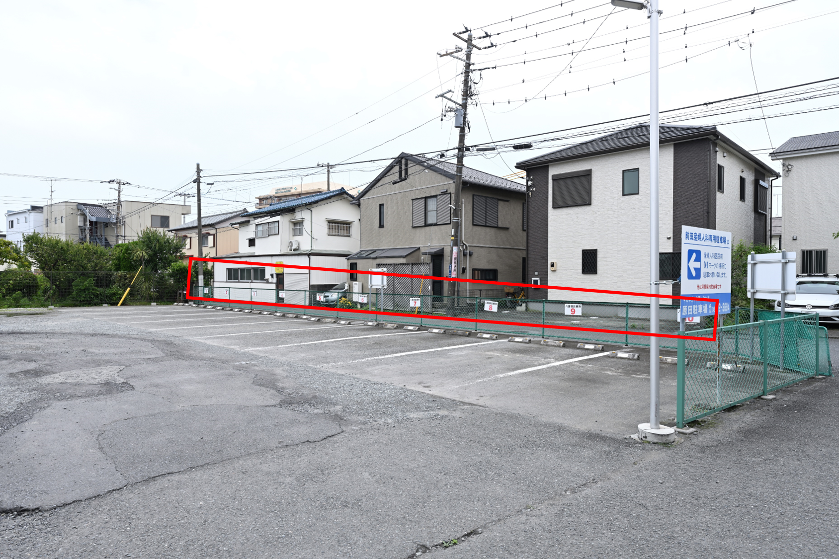 ①～⑩が当院の駐車場です